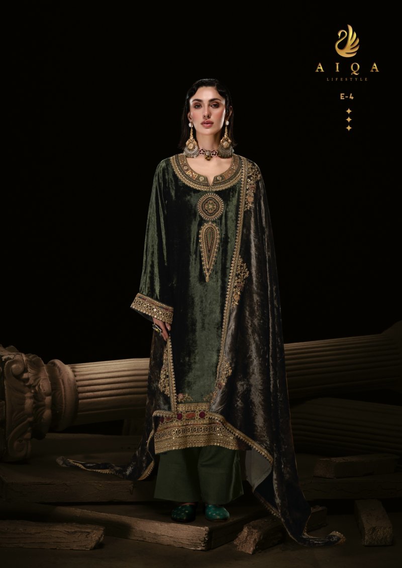 The Royal Chapter By Aiqa Viscose Velvet Designer Salwar Suits